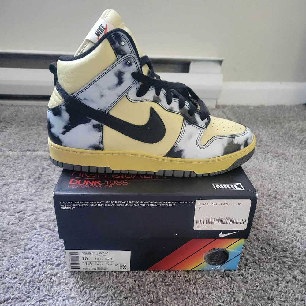 NIKE DUNK HI 1985 Lemon Drop/Black-Saturn Gold